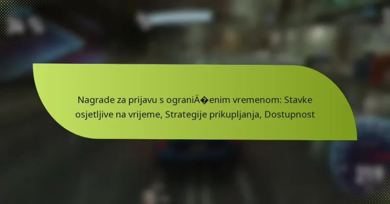 Nagrade za prijavu s ograničenim vremenom: Stavke osjetljive na vrijeme, Strategije prikupljanja, Dostupnost