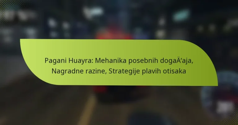 Pagani Huayra: Mehanika posebnih događaja, Nagradne razine, Strategije plavih otisaka